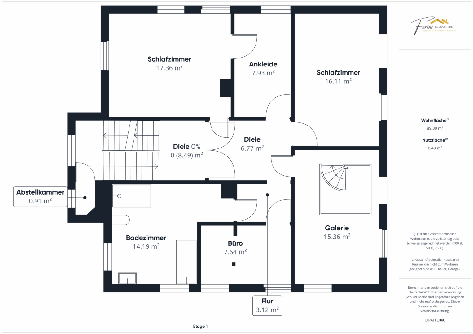 Grundriss 1. Obergeschoss