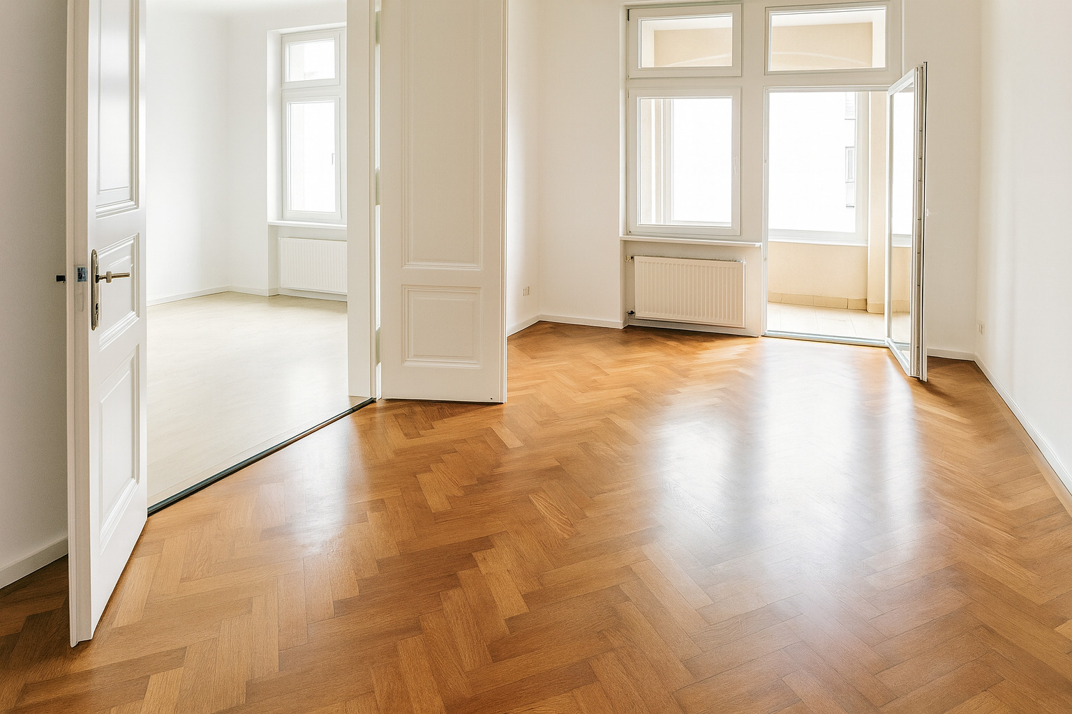 Wohnzimmer mit Balkon