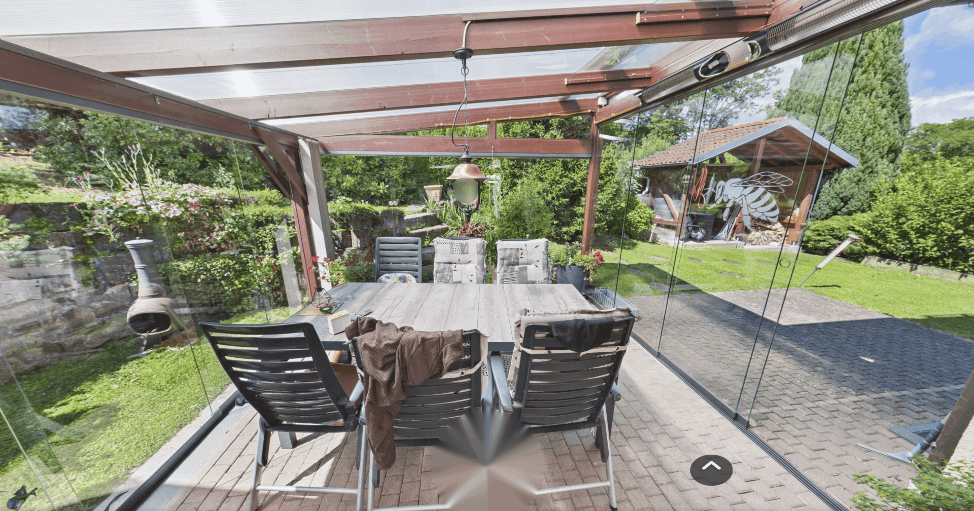 Wintergartenblick Richtung Westen