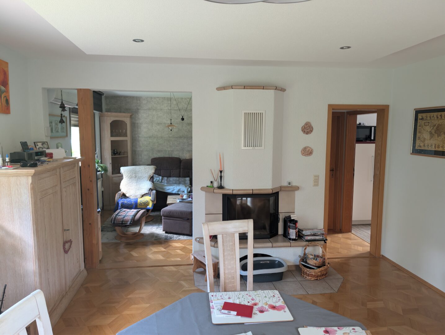 EG Wohnzimmer Kaminblick